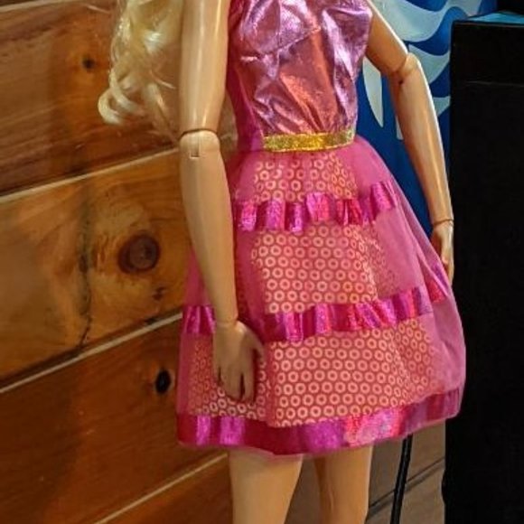 Mattel Just Play BLONDE BARBIE DOLL My Size Best Friend 28" Pink Party Dress - Picture 4 of 7